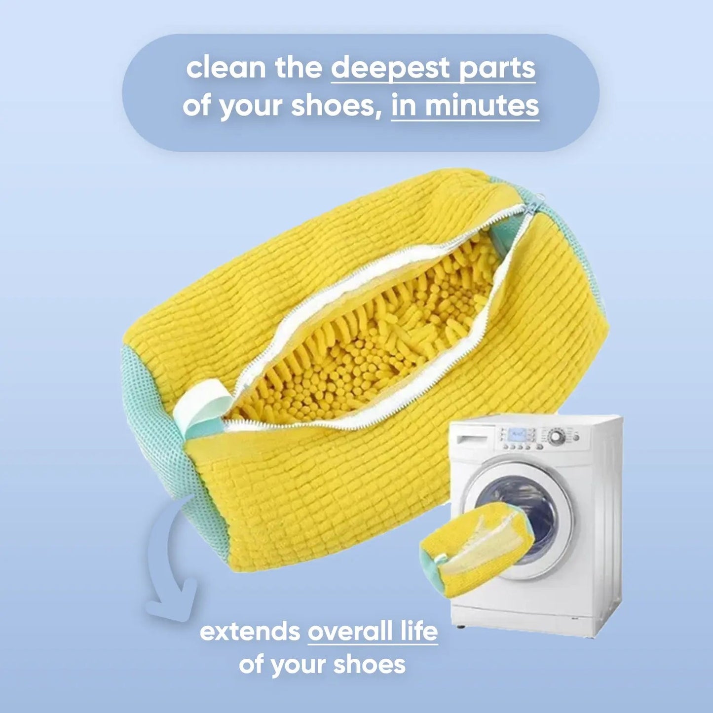 Remove dirt "Save Shoes" with Shoe Laundry Bag